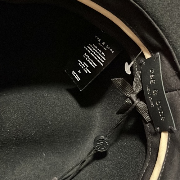 RAG AND BONE Floppy Brim Felted Wool Fedora, BLACK NEW MEDIUM - Picture 7 of 9